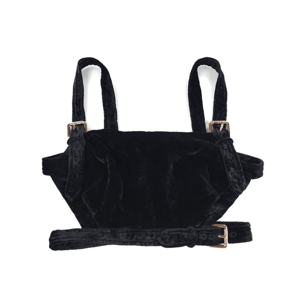 NEW For Love & Lemons Silk Velvet Harness Top Grunge Goth Vamp Witchy Whimsigoth